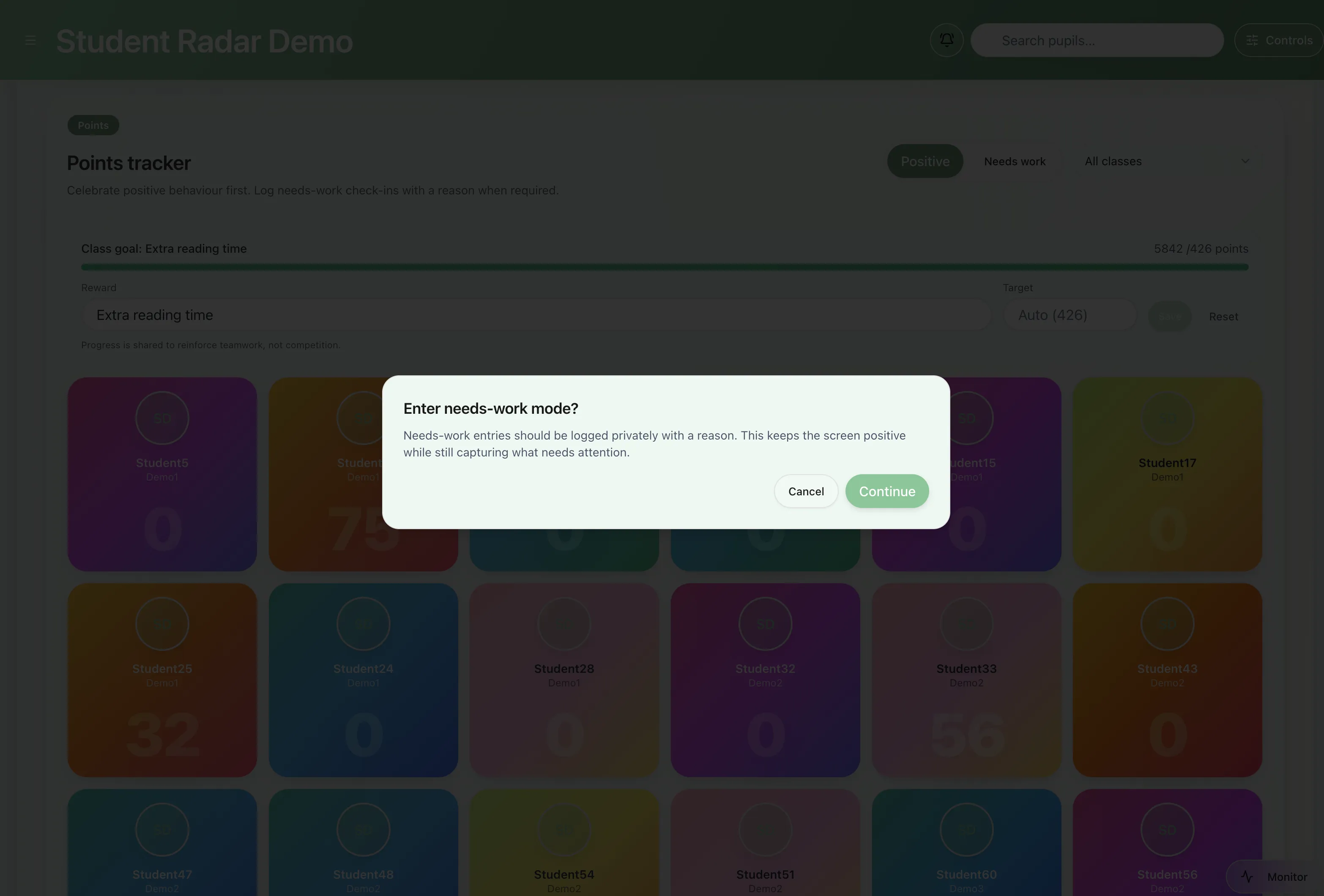 Gated needs-work entries