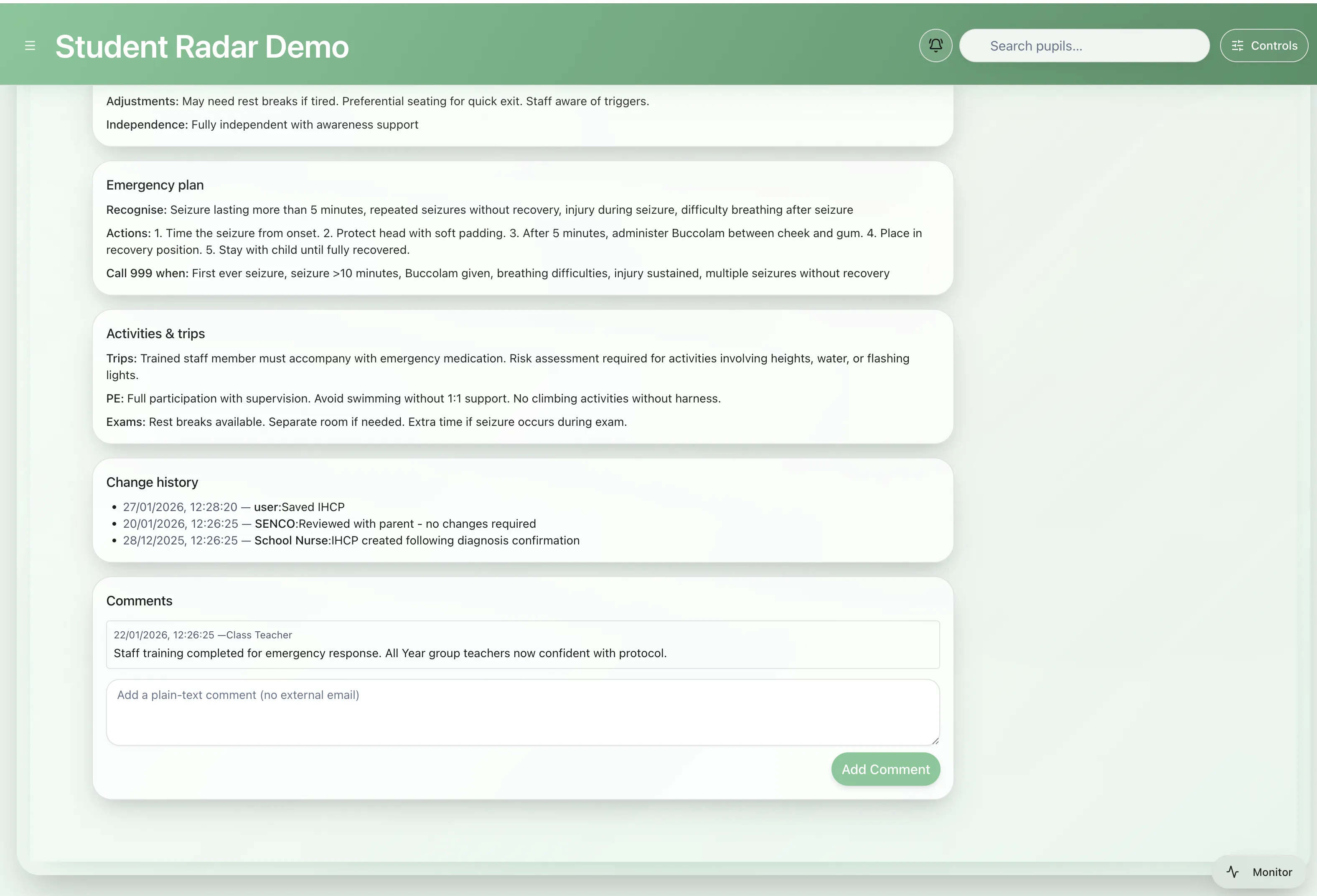 Visibility controls and masking