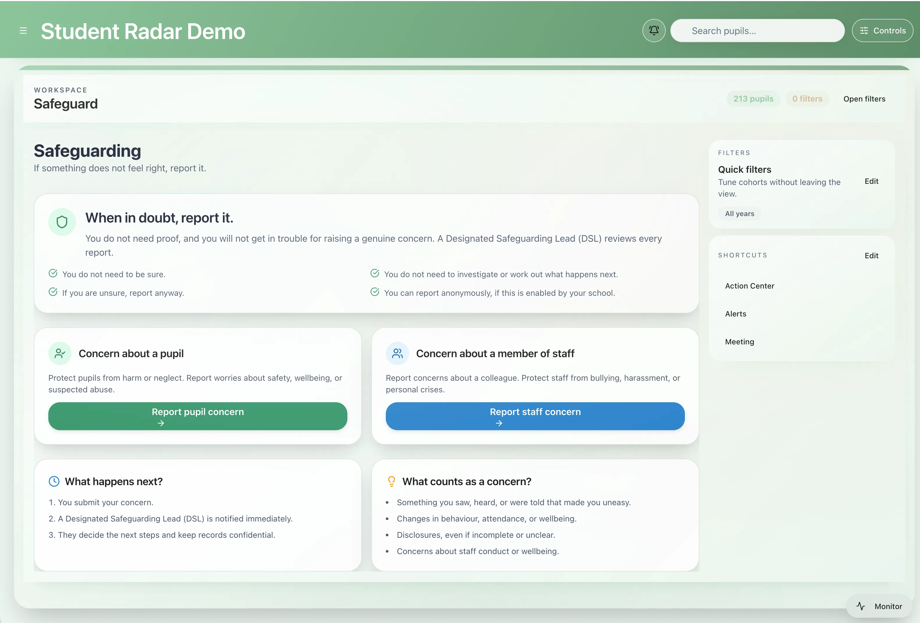 Simple reporting flow