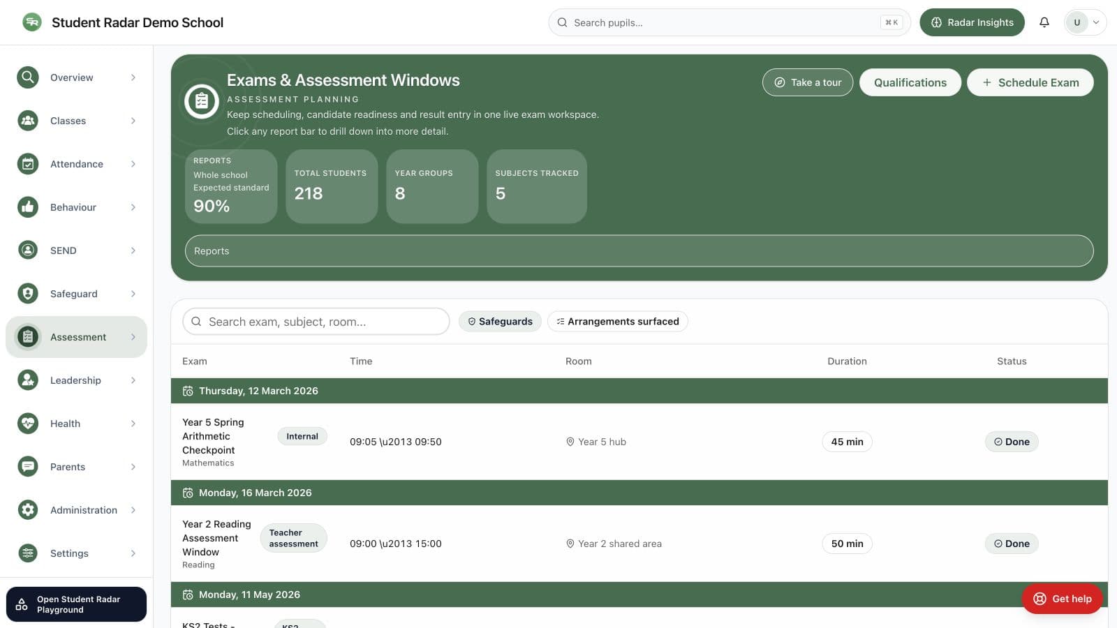 Assessment Windows in action