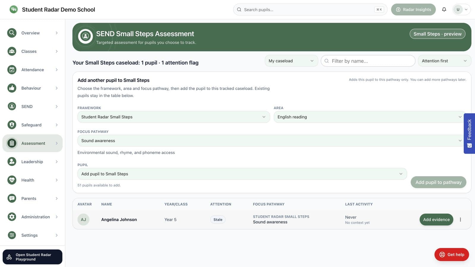 Small Steps Assessment in action