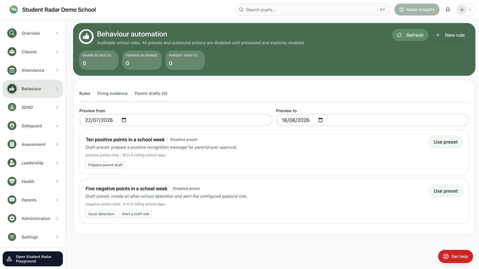 Behaviour Automation in action