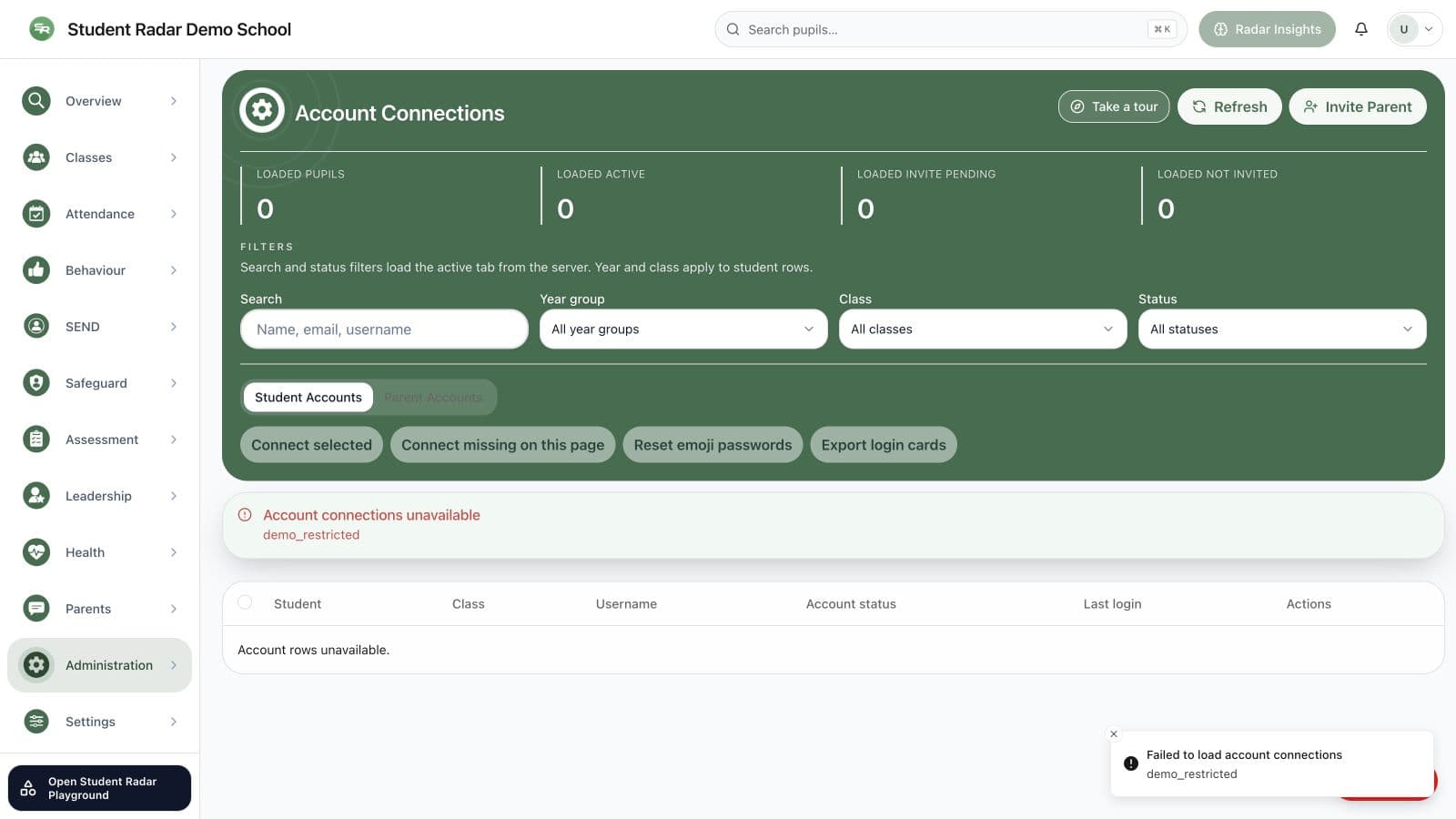 Account Connections in action