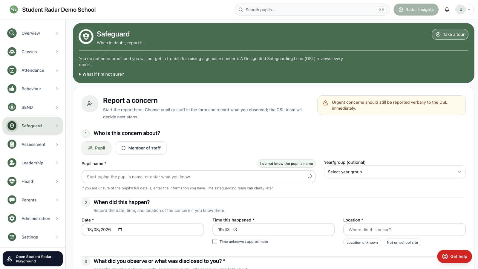 Safeguarding in action: Student Radar Safeguard